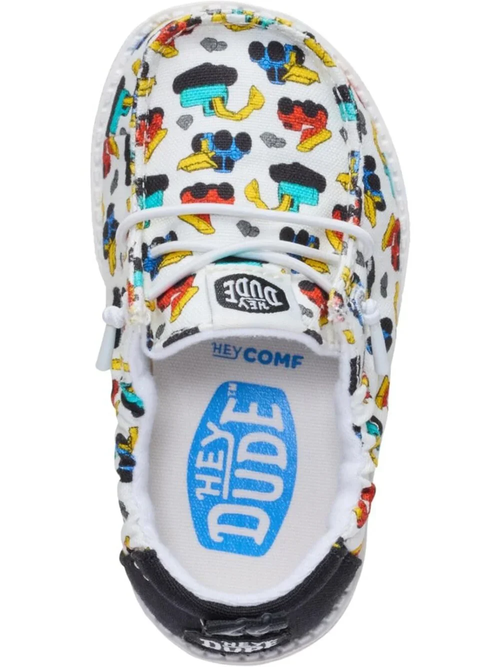 Lightweight Infant Slip-On Shoes | Ivory/Multi, Size 4 | Elastic Laces & Stretch